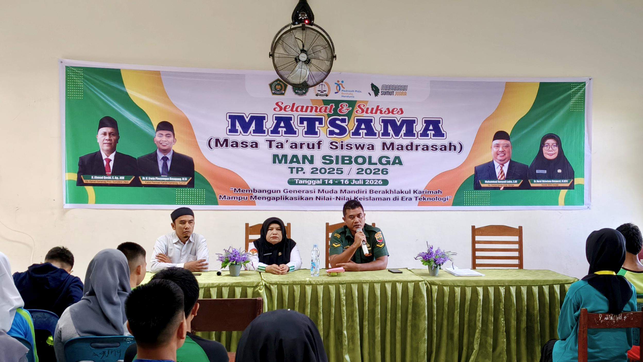 Bentuk Karakter, Siswa MAN Sibolga Ikuti Pelatihan Kesamaptaan Bersama TNI