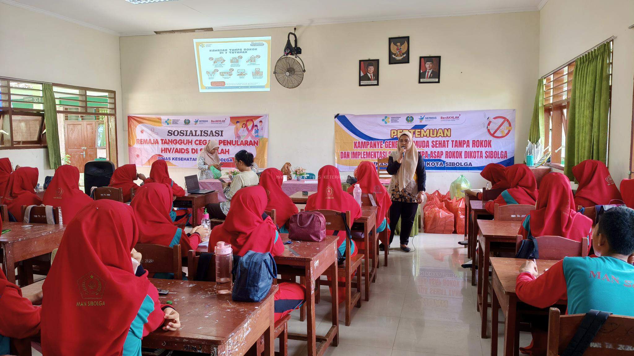 MAN Sibolga Dukung Generasi Muda Sehat Tanpa Rokok dan HIV/AIDS